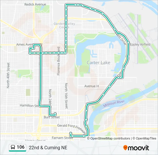 106 Bus Line Map