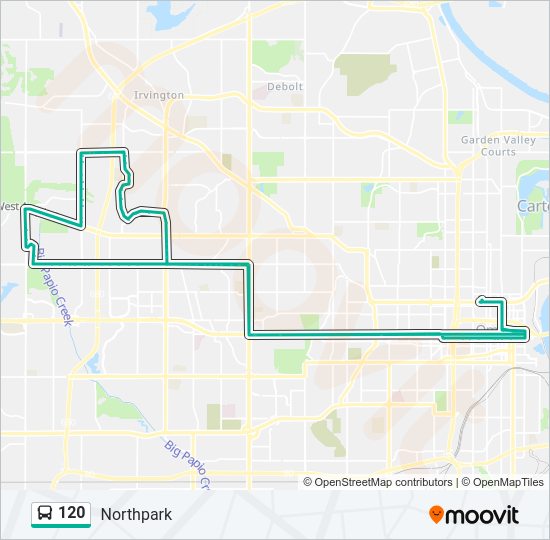 120 bus Line Map