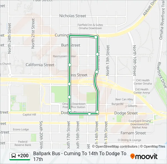+200 Bus Line Map