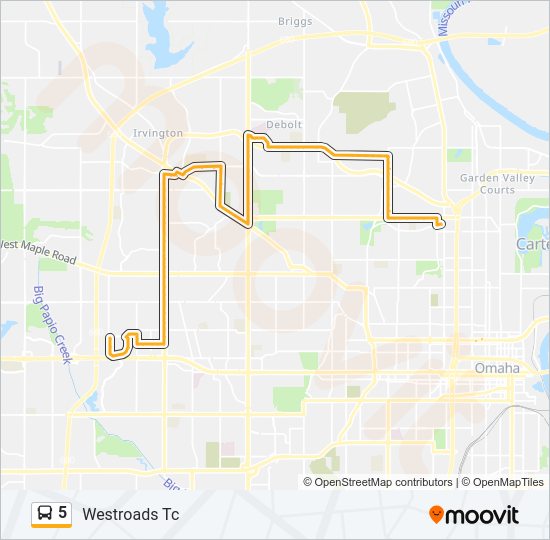 5 Bus Line Map