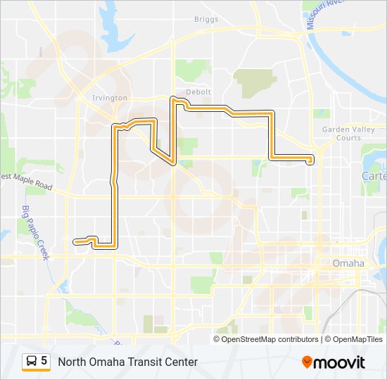 5 Bus Line Map