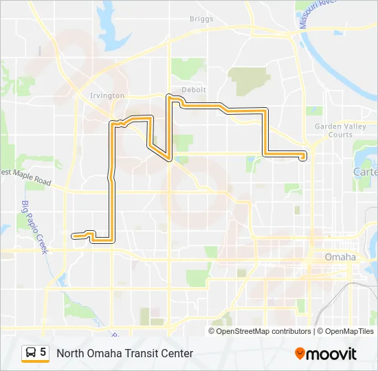 5 Bus Line Map
