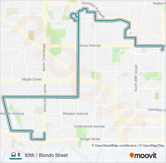 8 Bus Line Map