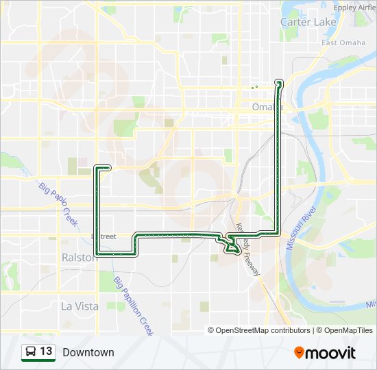 13 Bus Line Map