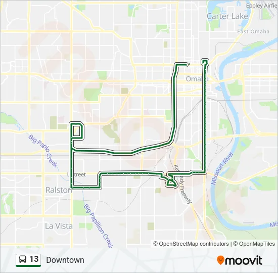 13 Bus Line Map