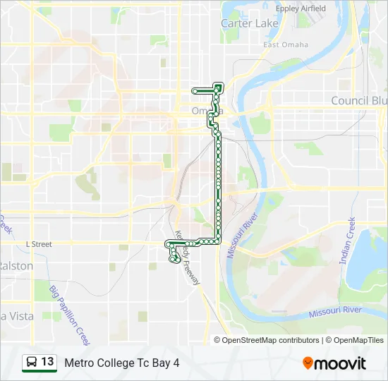 13 Bus Line Map