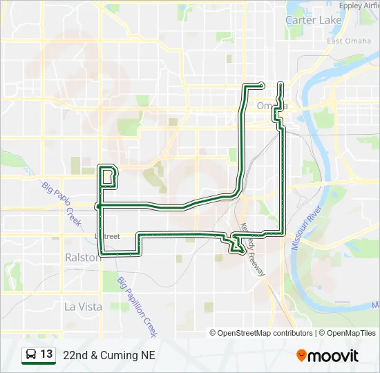 13 Bus Line Map