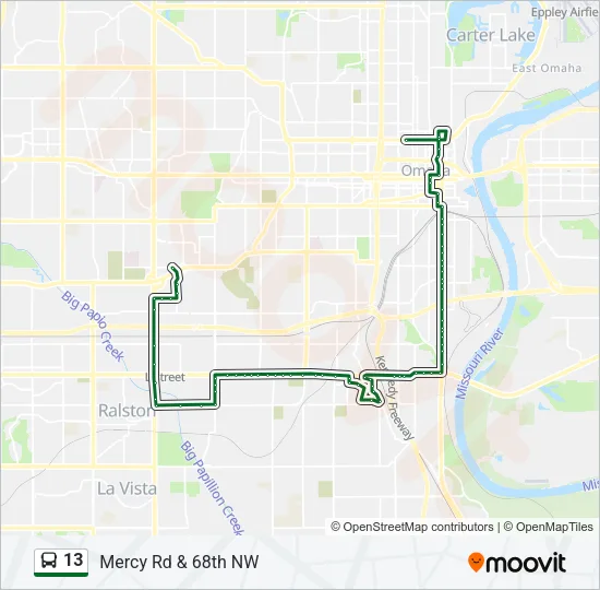 13 Bus Line Map