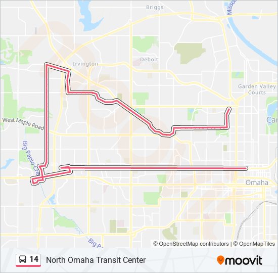 Mapa de 14 de autobús