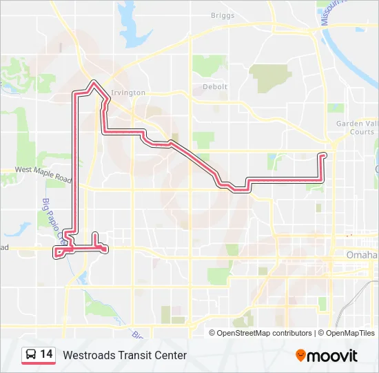 14 Bus Line Map