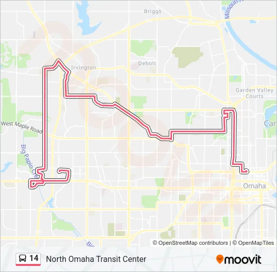 14 Bus Line Map