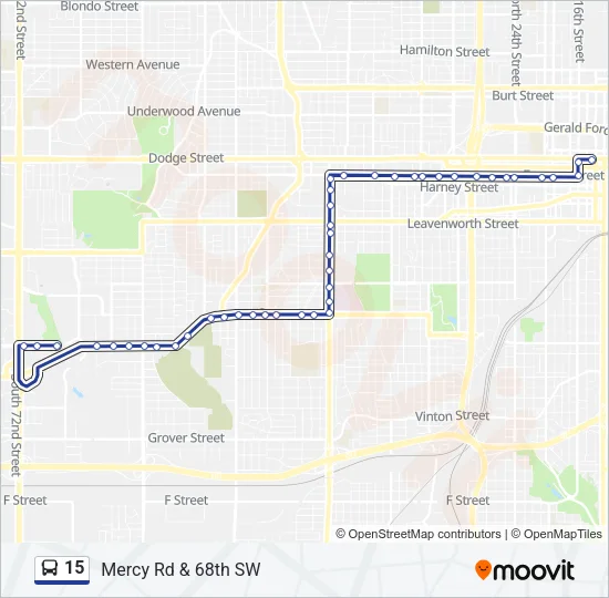 15 Bus Line Map