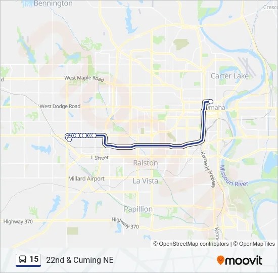 15 Bus Line Map