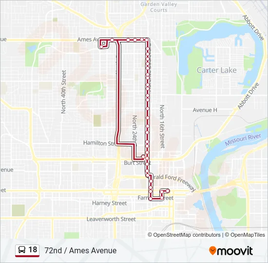 18 Bus Line Map