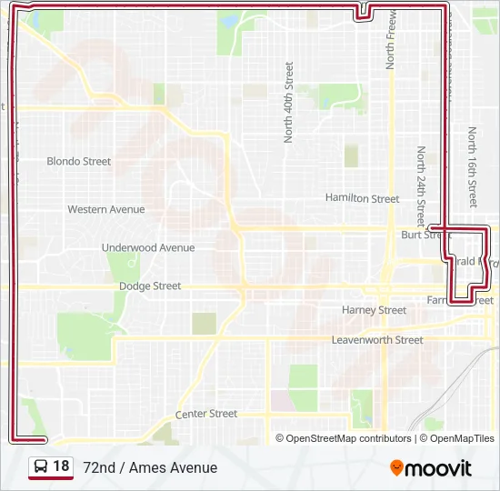 18 Bus Line Map