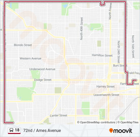 18 bus Line Map