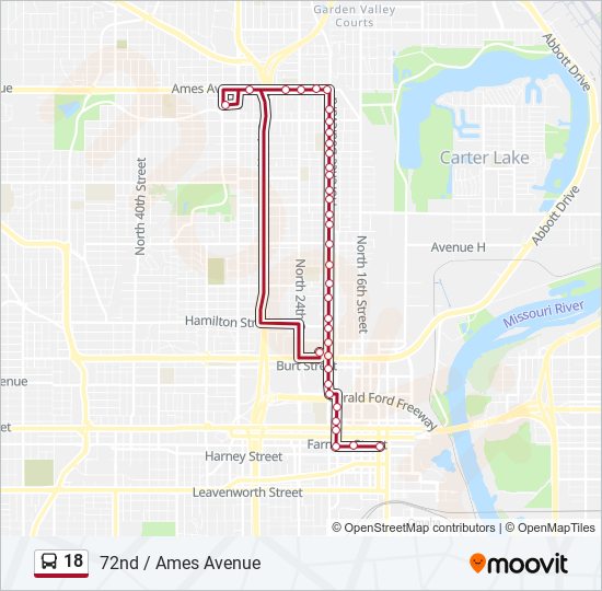 18 bus Line Map