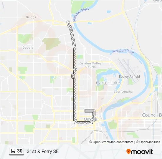 30 Bus Line Map