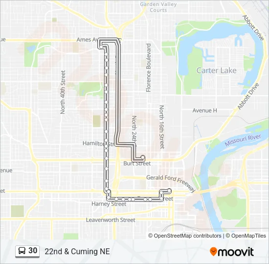 30 Bus Line Map