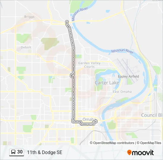 30 Bus Line Map