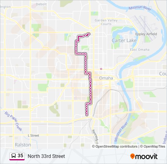 35 Bus Line Map