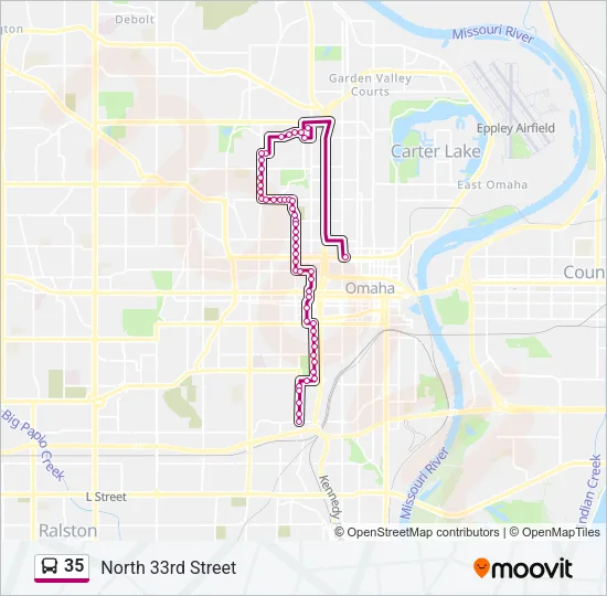 35 Bus Line Map