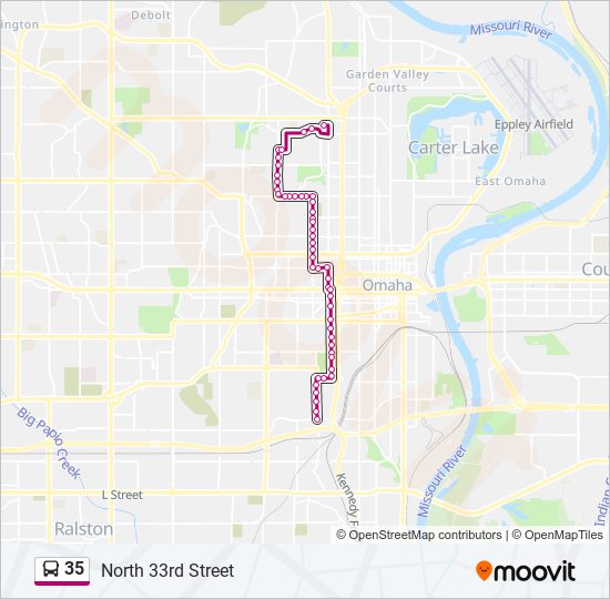 35 bus Line Map