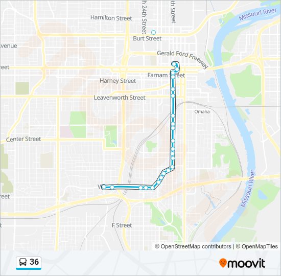 36 bus Line Map