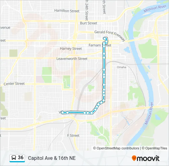 36 Bus Line Map