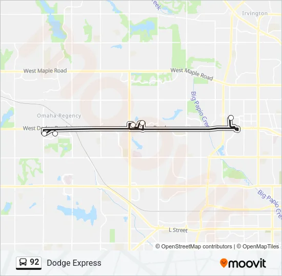 92 Bus Line Map
