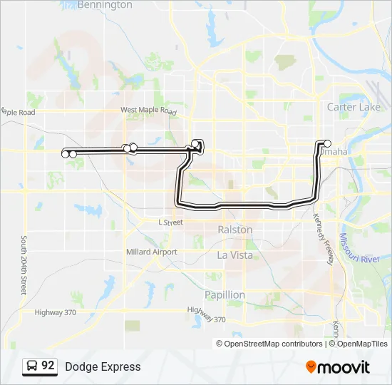 92 Bus Line Map