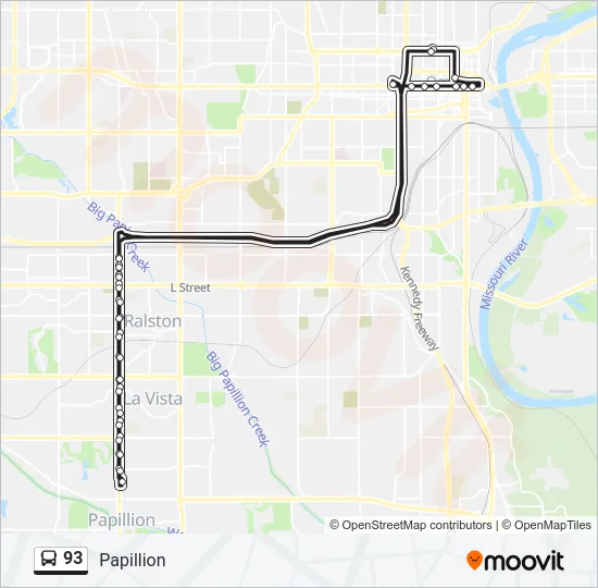 93 Bus Line Map