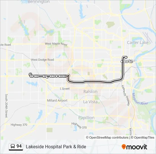 94 Bus Line Map