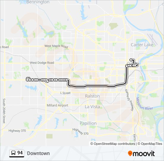 94 bus Line Map