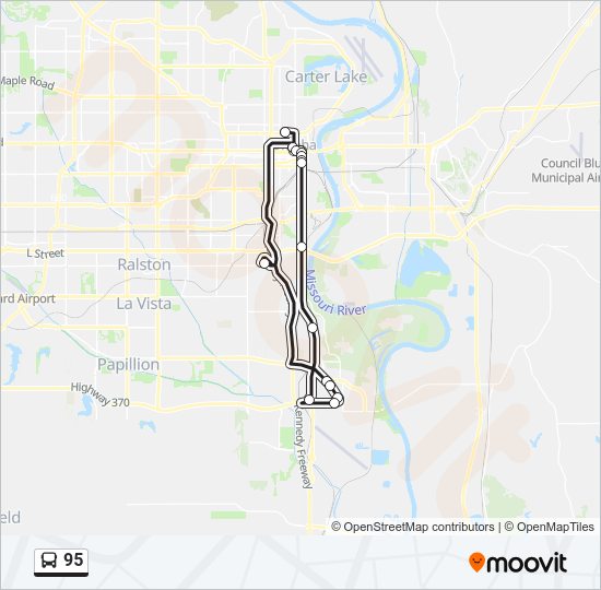 95 bus Line Map