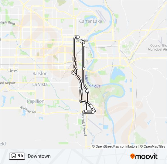 95 bus Line Map