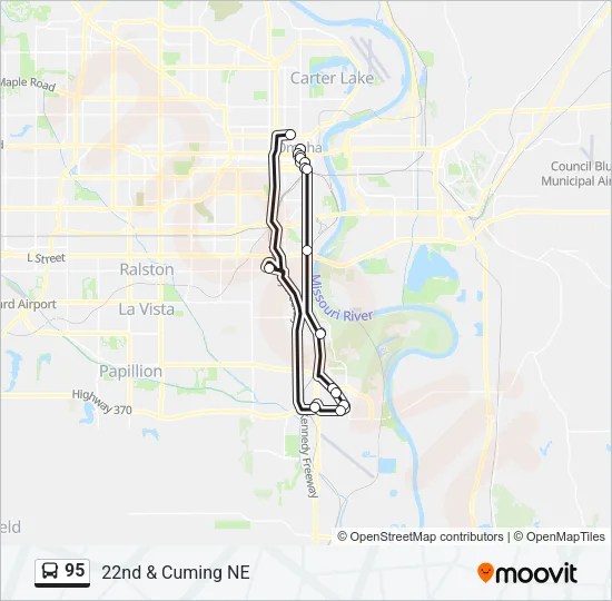 95 Bus Line Map
