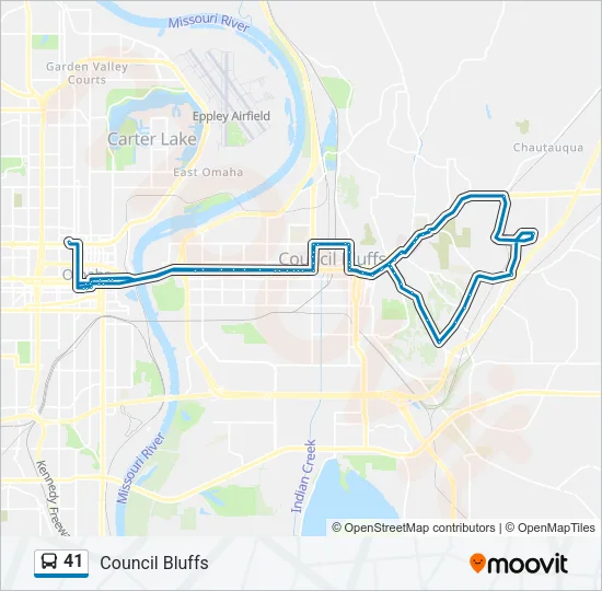 41 Bus Line Map