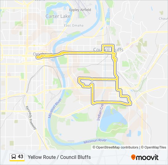43 Route: Schedules, Stops & Maps - Council Bluffs (Updated)