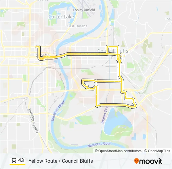 43 Bus Line Map