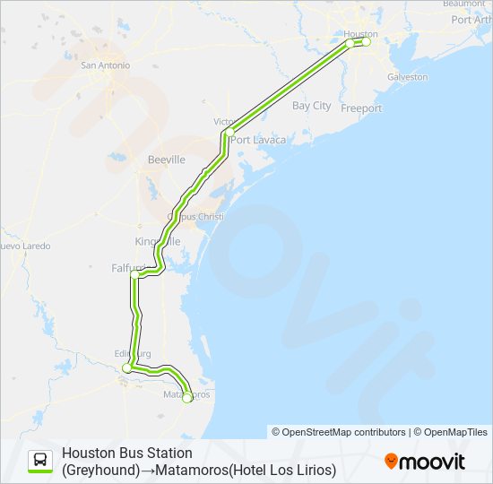 FLIXBUS US1126 Bus Line Map