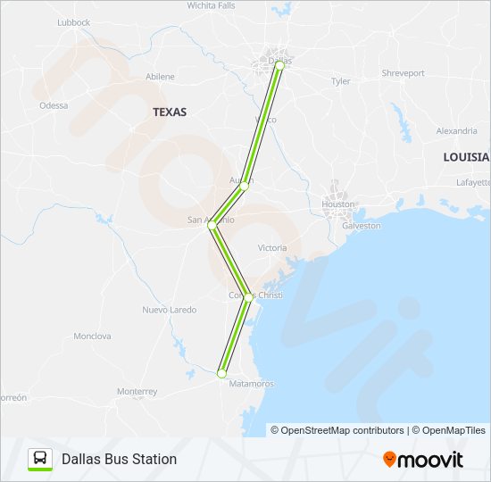 FLIXBUS US1166 Bus Line Map