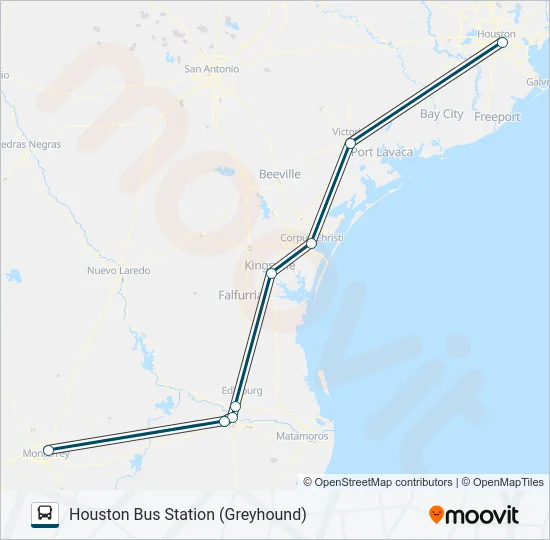 GREYHOUND US1128 Bus Line Map