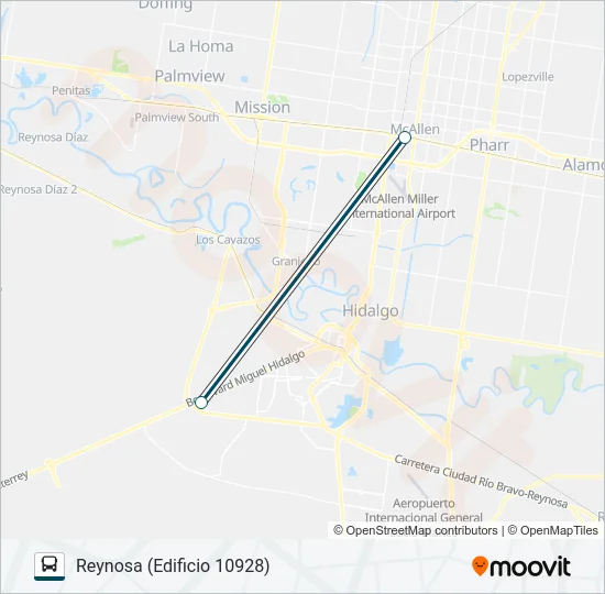 GREYHOUND US1132 Bus Line Map