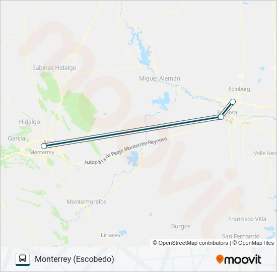 GREYHOUND US1132 Bus Line Map