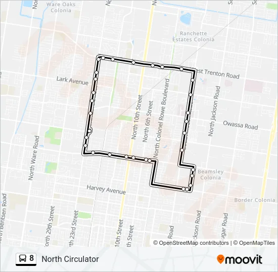 8 Bus Line Map