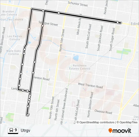9 Bus Line Map