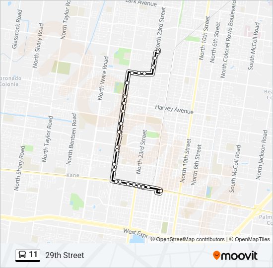 11 Bus Line Map