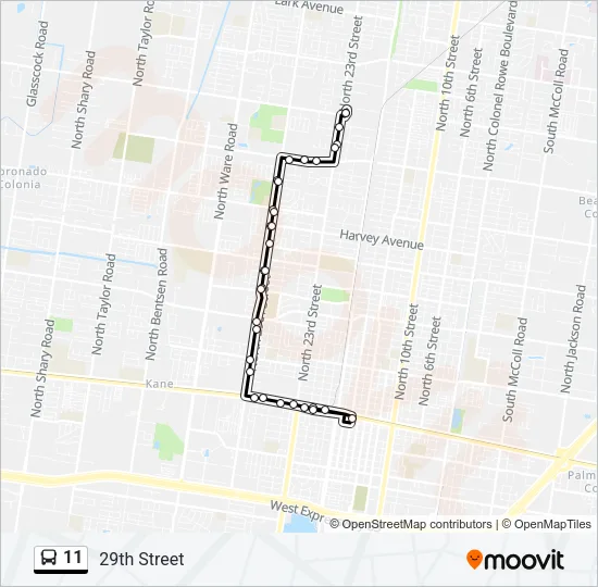 11 Bus Line Map