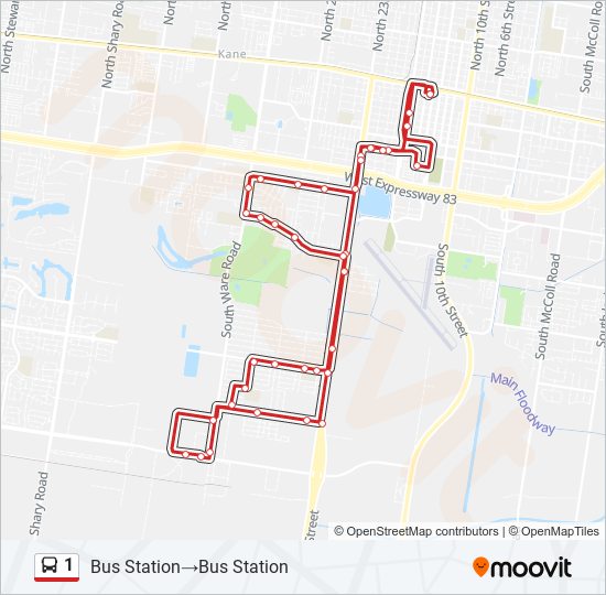 1 Route: Schedules, Stops & Maps - Bus Station‎→Bus Station (Updated)